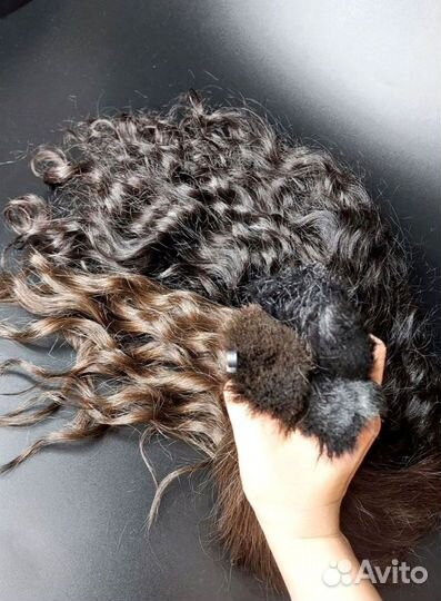 Волосы для наращивания Exclusive в срезе, кудри