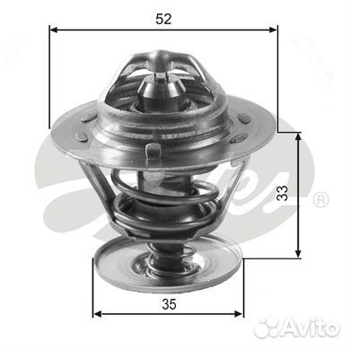 Термостат gates th12592g1 для а/м ford fiesta, focus, mondeo, mazda tribute