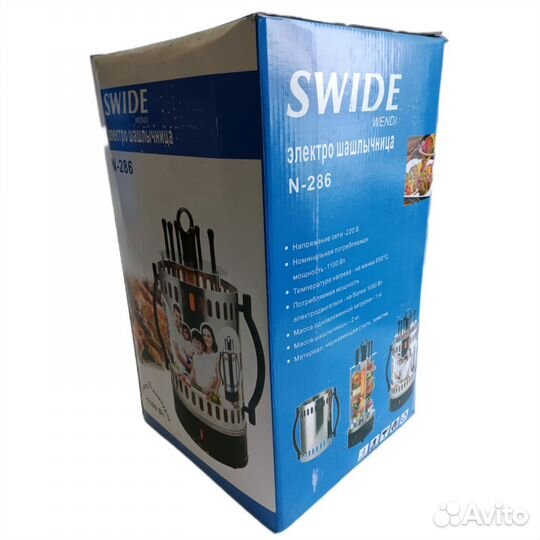 Электрошашлычница с керамическим грилем.6 шампуров