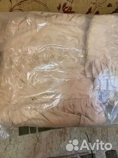 Комплект: 2х сп.покрывало с 2 навол и шторами нов