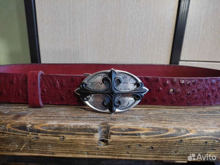 Ремень кожаный эксклюзивная пряжка