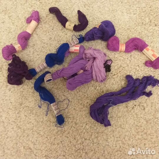 Нитки мулинэ для вышивания. 130 моточков