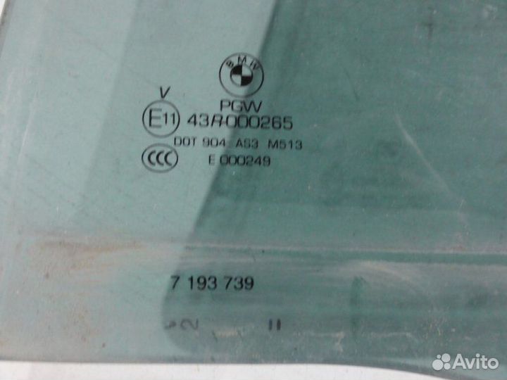 Стекло двери задней левой Bmw X6 E71 N57D30B 2013