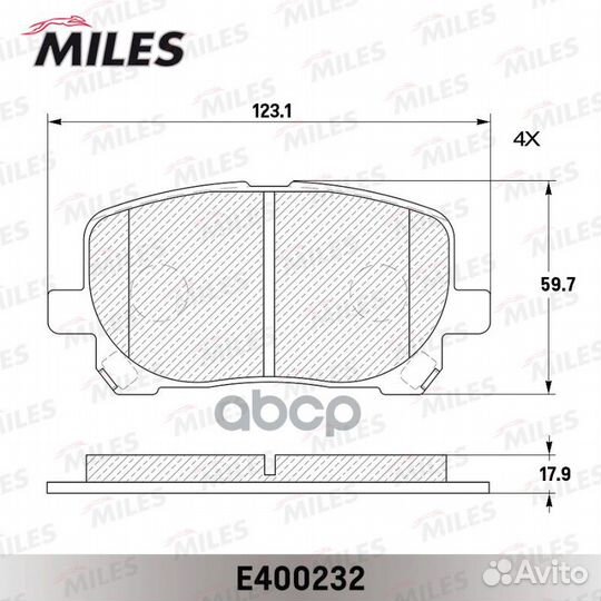 Колодки тормозные toyota avensis verso 2.0/2.0D