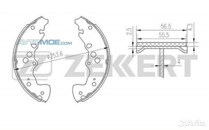 Колодки торм. бараб. задн. Suzuki Grand Vitara (FT