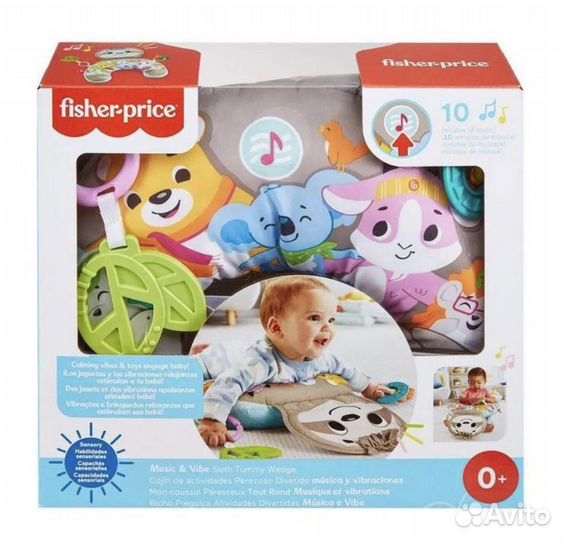 Музыкальная подушка под животик fisher price