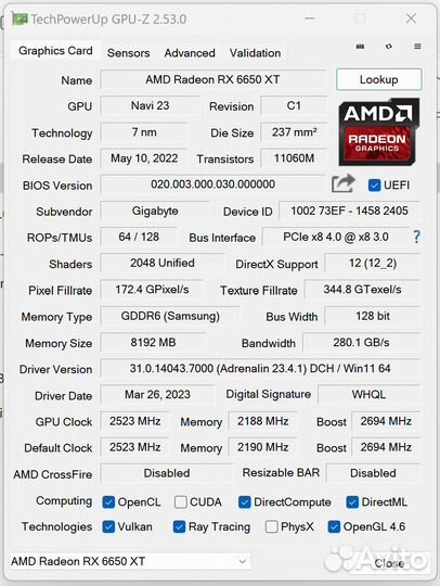 Мощный игровой компьютер AMD 6650XT /Intel Core I5