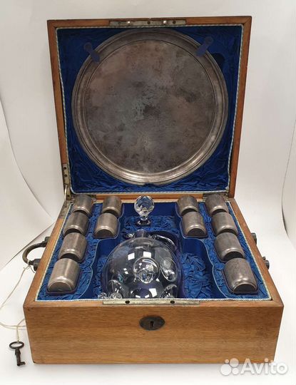 Серебро 84, 19 век, коньячный набор на 12 персон