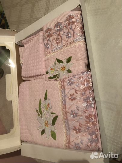 Махровые полотенца комплект 3 шт