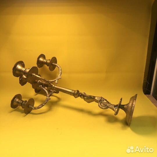 К.1029 Подсвечник на 5 свечей разборный латунь