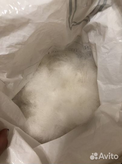 Собачья щенячья шерсть- пух белая