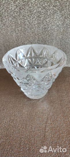 Хрусталь, новая, высота 12, диаметр 15, ваза