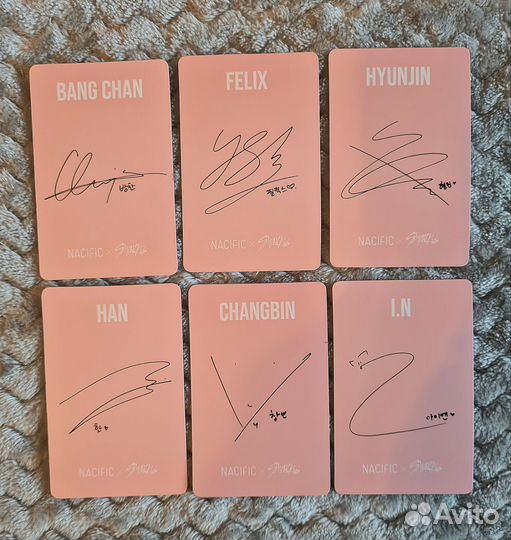 Карты Stray Kids Nacific pink lenticular (ленти)