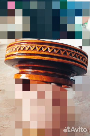 Деревянная ваза фруктовница