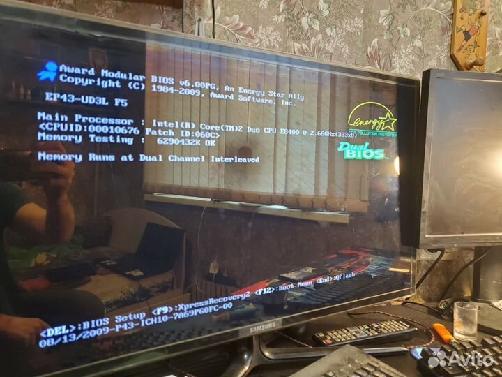 Материнская плата с процессором и озу