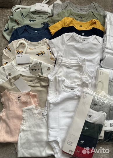 Боди hm девочке и мальчику 68 новые