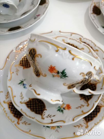 Блюдо фарфор. Weimar Kobalt