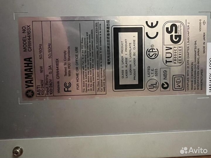 Внешний scsi CD привод yamaha CRW4416SX