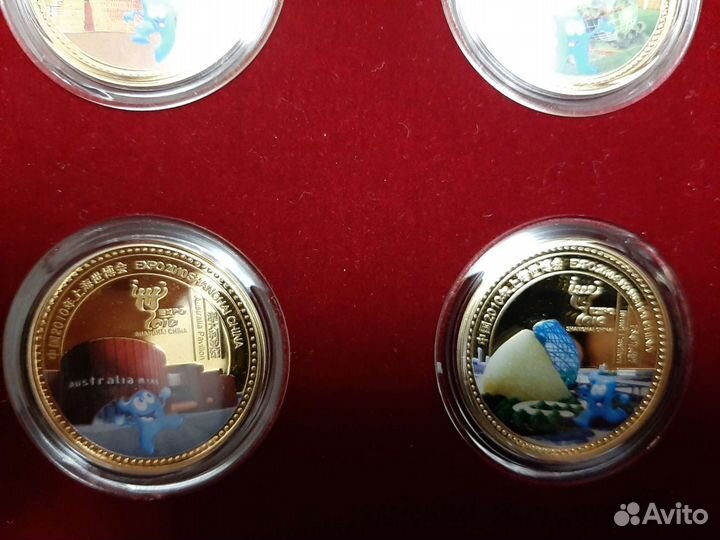 Медальоны коллекционные позолота 24к золото