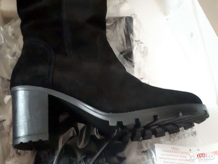 Зимние сапоги нат.замш 37