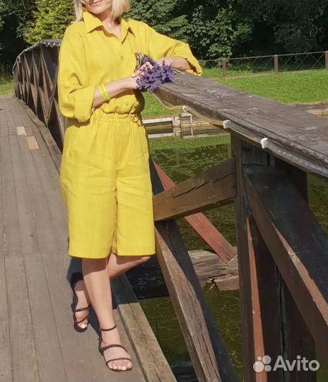 Комбинезон льняной 44 размер