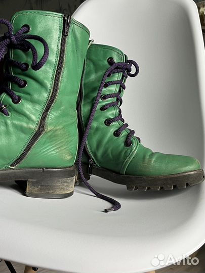 Зеленые ботинки 40