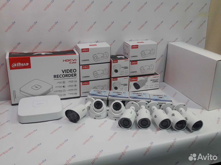 Видеонаблюдение 4Мп регистратор Dahua 8 камер