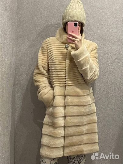 Шуба мутоновая с норкой 42-44-46