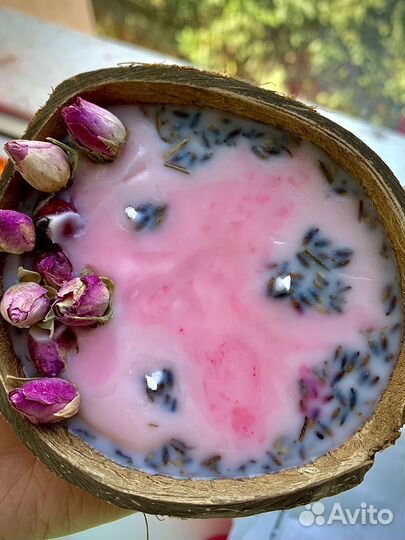 Свеча в кокосовой скорлупе