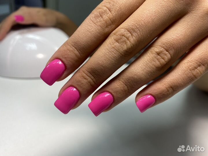 Пудровый маникюр без аллергии