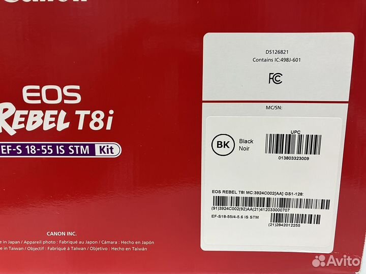 Новый Canon EOS Rebel T8i EF-S 18-55mm