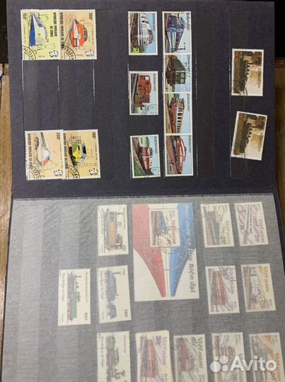 Альбом с марками паровозы локомотивы