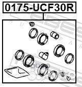 Ремкомплект тормозного суппорта зад прав/лев