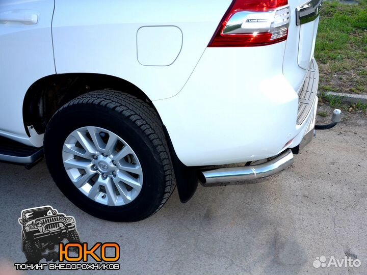 Защита заднего бампера TLC Prado 150