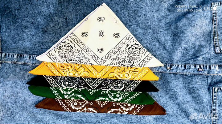 Платок Бандана с классическим принтом арт Б 00002