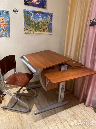 Растущая парта и стул дэми