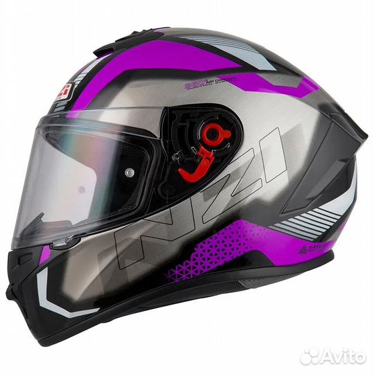 NZI Trendy full face helmet Glossy Metal Black / P