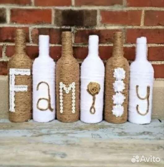 Бутылки из-под вина для творчества