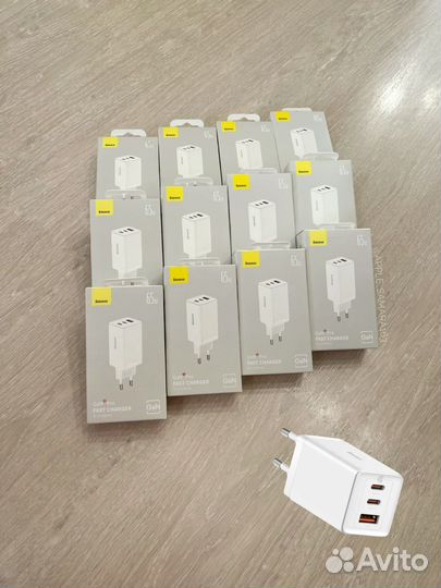 Baseus gun 65w + провод type-c