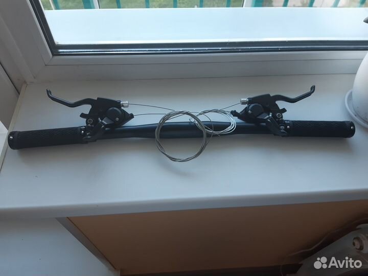 Велосипедный руль манетки shimano 3x8 с грипсами