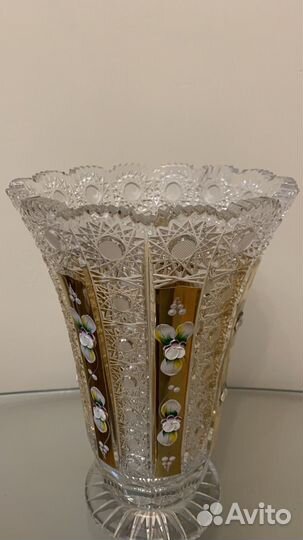 Хрустальная ваза богемия