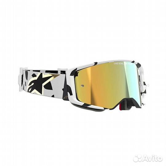 Alpinestars Supertech Corp Goggle White Gold Черный