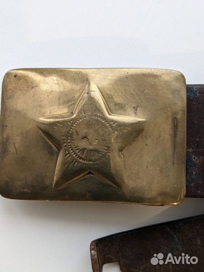 Ремень солдатский кожаный СССР