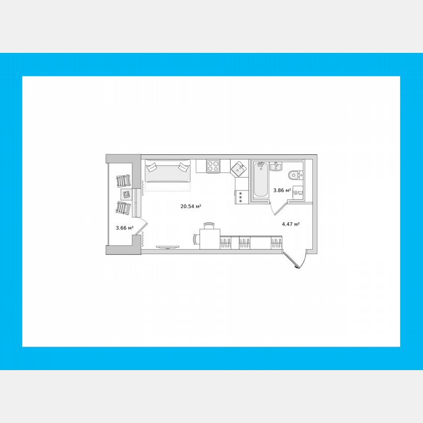 Квартира-студия, 29 м², 18/21 эт.