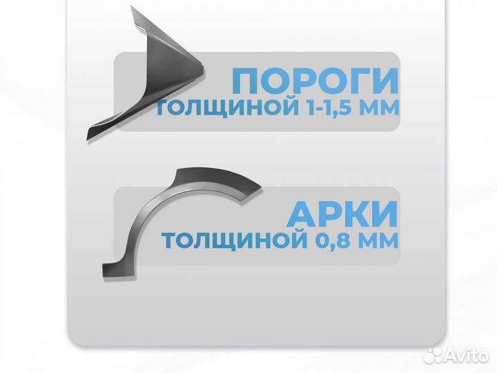 Пороги и арки Chevrolet Lanos Яблоновский