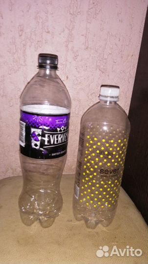 Пласт. бутылки 0.33, 0.4, 0.6, 1, 1.5, 2, 2.5 и 5л