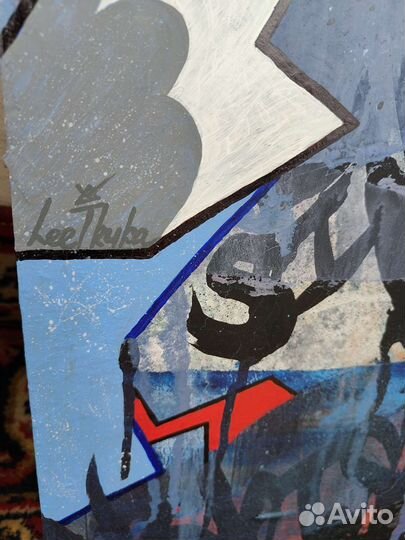 Яркая современная стрит арт картина, дрифт пилот