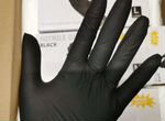 Перчатки чёрные нитриловые Nitrile Gloves опт розн