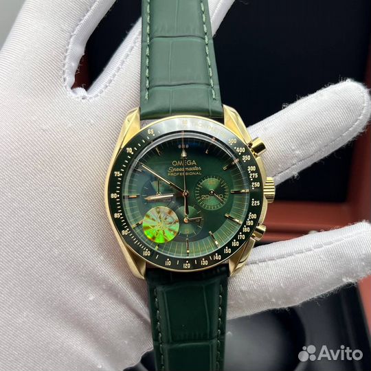 Omega green gold часы