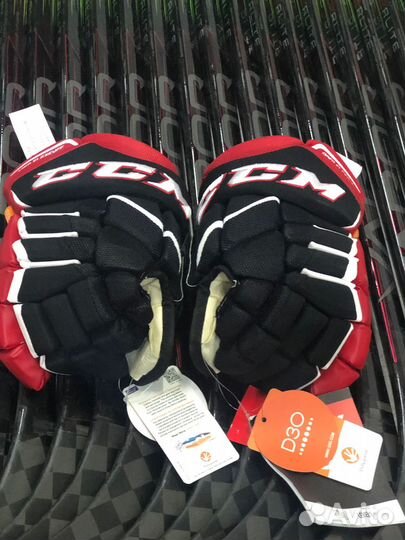 Краги CCM Jetspeed FT1 12 черно-красные